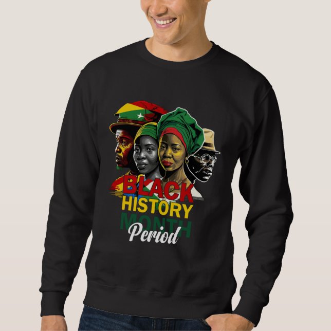 Sudadera Mes de la Historia Negra Orgullo Africano Mujeres  (Anverso)
