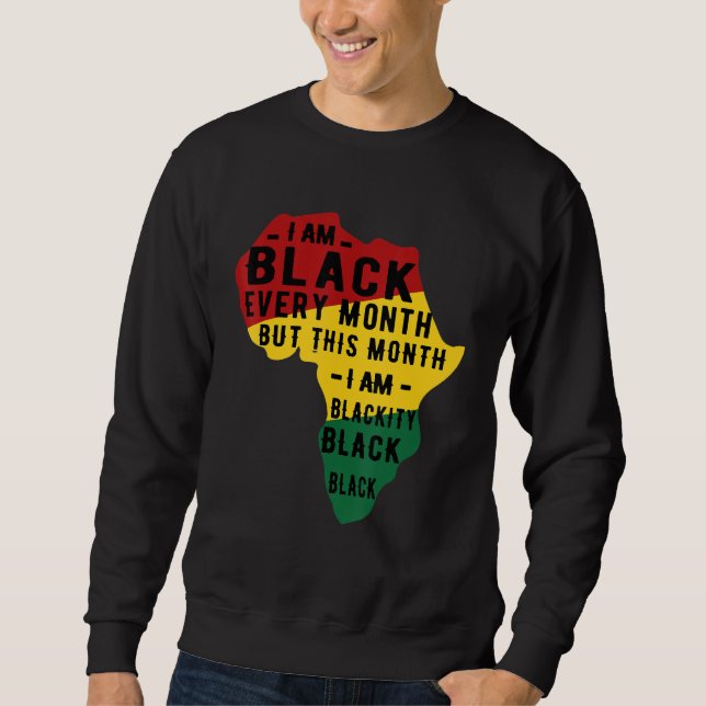 Sudadera Mes de la Historia Negra Pajama Soy Negro Cada Mes (Anverso)