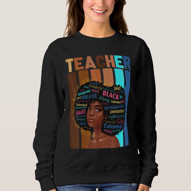 Sudadera Mes de la historia negra profesora africana (Anverso)