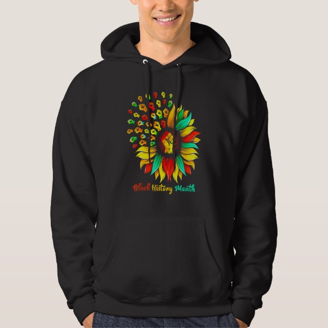 Sudadera Mes de la Historia Negra Puño de girasol América a (Anverso)
