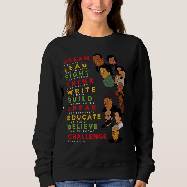 Sudadera Mes de la Historia Negra Tee Dream Like Martin Lea (Anverso)