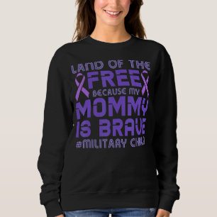 Sudadera Mes De Mes De Niños Militares Púrpura De La Br Lib