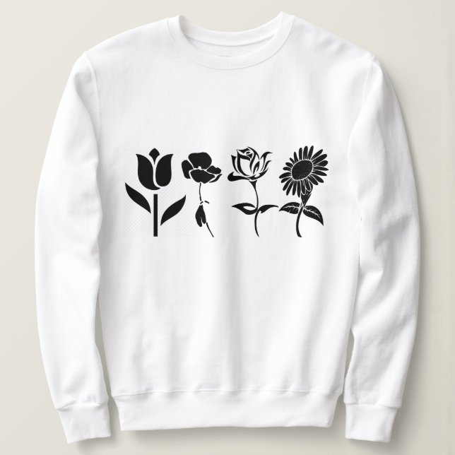 Sudadera Mes de nacimiento personalizado Flor de nacimiento (Anverso del diseño)