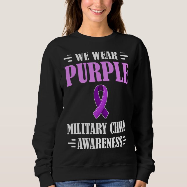 Sudadera Mes de niño militar morado 1 (Anverso)