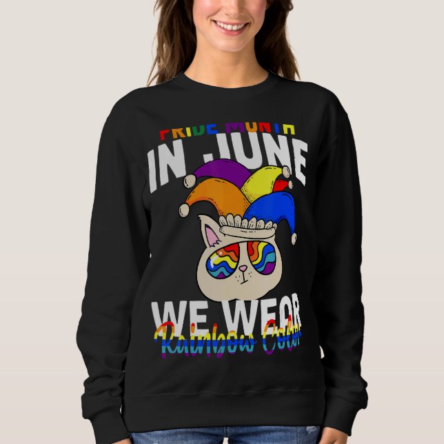 Sudadera Mes De Orgullo 2022 Lgbt Q Jester Gorra Bandera Ar (Anverso)