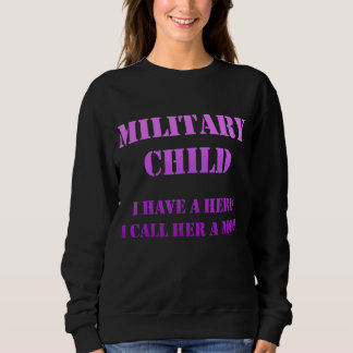Sudadera Mes del niño militar Héroe morado