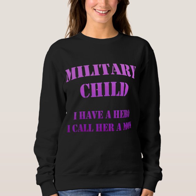Sudadera Mes del niño militar Héroe morado (Anverso)