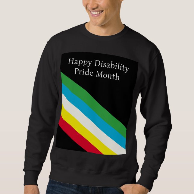 Sudadera Mes del Orgullo de la Discapacidad Feliz (Anverso)