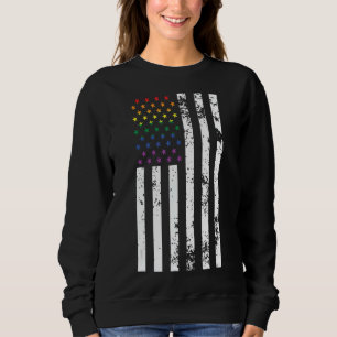 Sudadera Mes Del Orgullo Lgbt Apoyo Con Arcoiris Estadounid