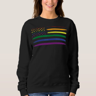 Sudadera Mes Del Orgullo Lgbt Apoyo Con Arcoiris Estadounid
