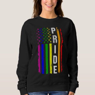 Sudadera Mes Del Orgullo Lgbt Apoyo Con Arcoiris Estadounid