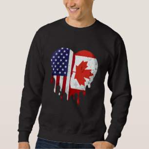 Sudadera Mes del Patrimonio Canadiense Americano Bandera de