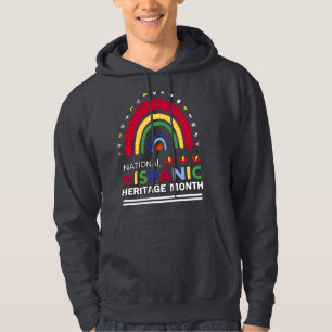 Sudadera Mes del patrimonio hispano: arcoiris y banderas