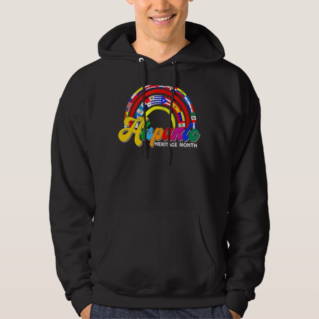 Sudadera Mes del Patrimonio Hispano Nacional Arcoiris Todo  (Anverso)