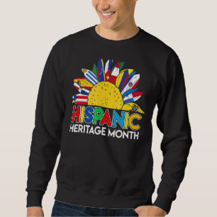 Sudadera Mes del Patrimonio Hispano Nacional Banderas Latin