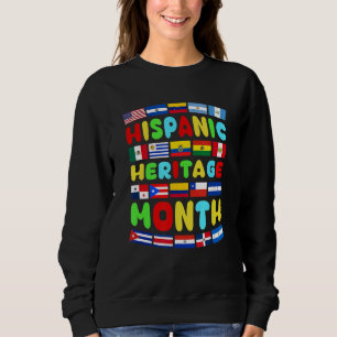 Sudadera Mes del Patrimonio Hispano Nacional Países Latinos