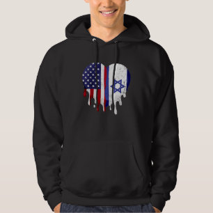Sudadera Mes del Patrimonio Israelí Estadounidense Corazón