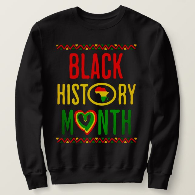 Sudadera Mes Negro, 12 de junio, Mes de la Historia Negra (Anverso del diseño)