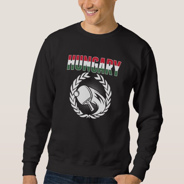Sudadera Mesa de Tenis de Hungría   Apoyo de Ping Pong Húng (Anverso)