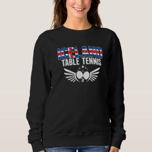 Sudadera Mesa de tenis de Islandia Apoya el Ping Pong islan