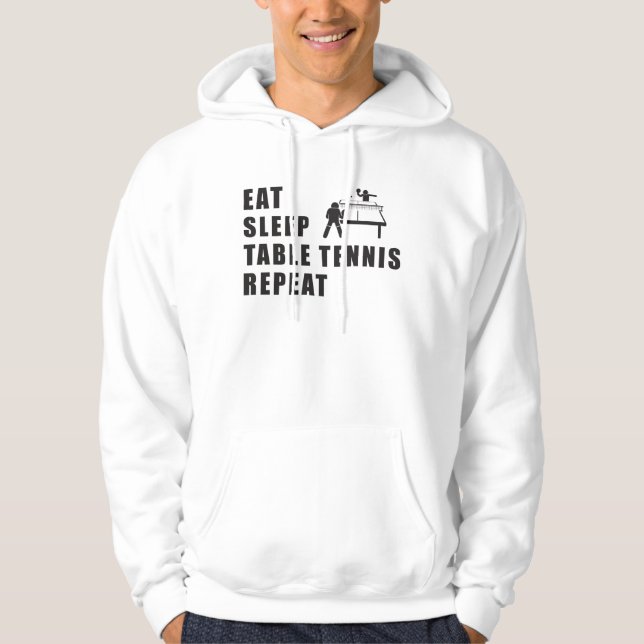 Sudadera Mesa de tenis Paddle Ping Pong Repetir la idea de  (Anverso)