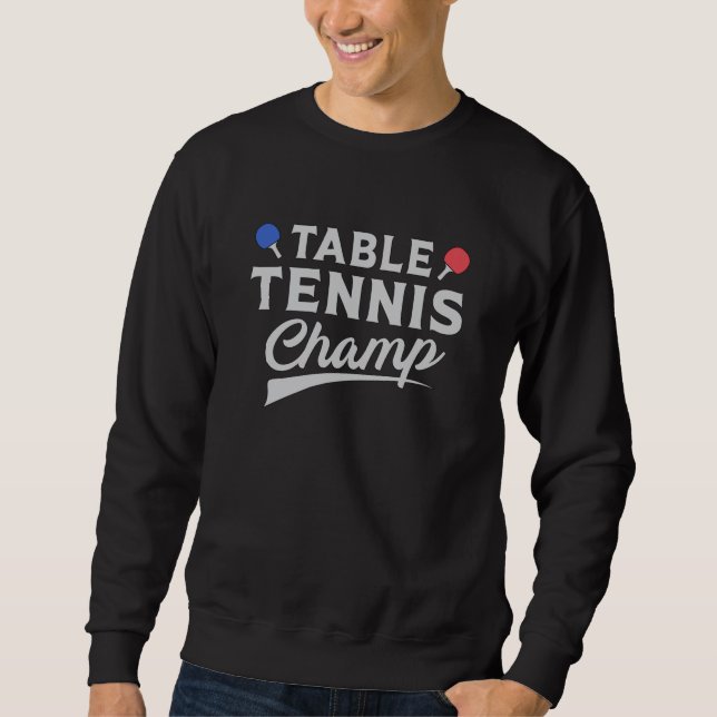 Sudadera Mesa de tenis Ping Pong Player Paddle Gracioso reg (Anverso)