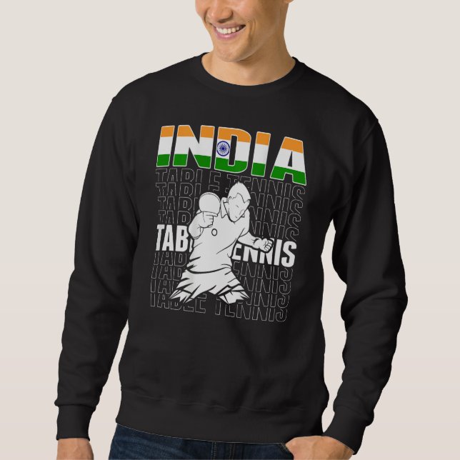 Sudadera Mesa Tenis de India   Apoya al Equipo Indio de Pin (Anverso)
