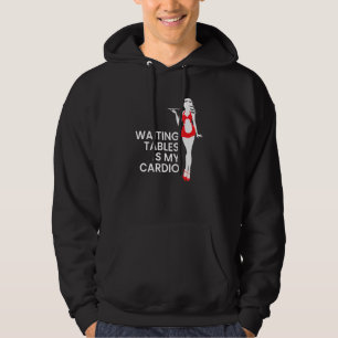 Sudadera Mesas de espera de servidor es mi cardio