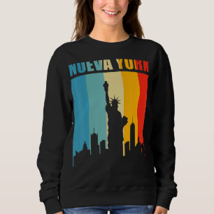 Sudadera Meses Nueva York Estilo Retro Nueva York Vinta