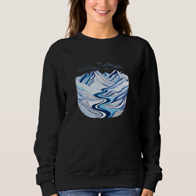 Sudadera Mesmerizing Mountain Landscape Winter Wonderland O (Anverso)