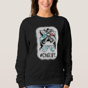 Sudadera Messy Bun Cna Life Enfermería certificada con sang