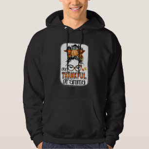 Sudadera Messy Bun One Agradecido Gramma otoño Thanksgi