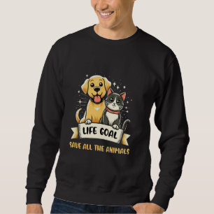 Sudadera Meta de vida salvar a todos los animales refugio d