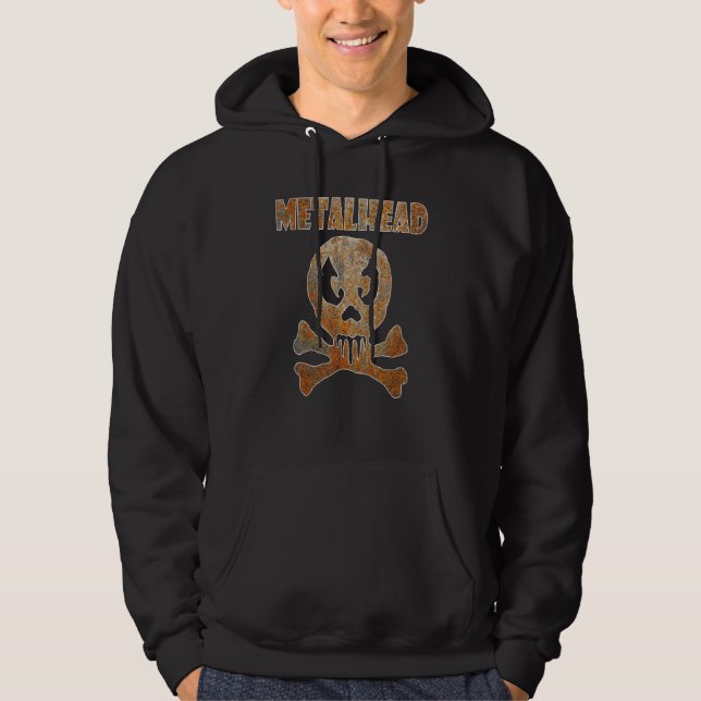 Sudadera Metalhead Rusty Skull Heavy Metal Music (Anverso)