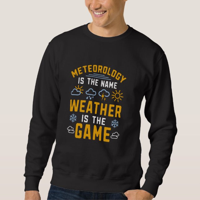 Sudadera meteorología de pronóstico meteorológico diverso (Anverso)