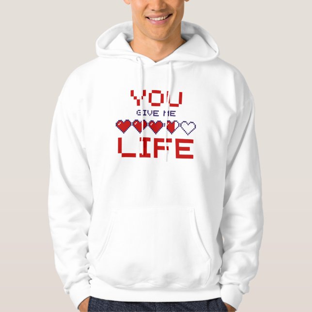 Sudadera Métodos que me dan vida Pixel Heart Gaming Meter (Anverso)