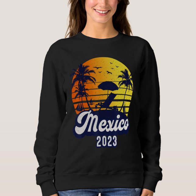 Sudadera Mexico 2023 Sunset Beach Retro (Anverso)