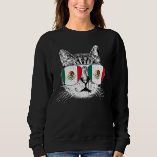 Sudadera México: Bandera mexicana causa orgullo por el gato