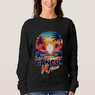Sudadera México Cancun Sunset Beach Palm Tree Recorrido Sou