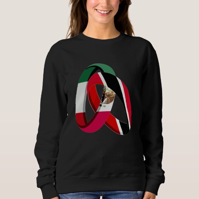 Sudadera Mexico Flag Trinidad&Tobago Grown Ring Marriage We (Anverso)