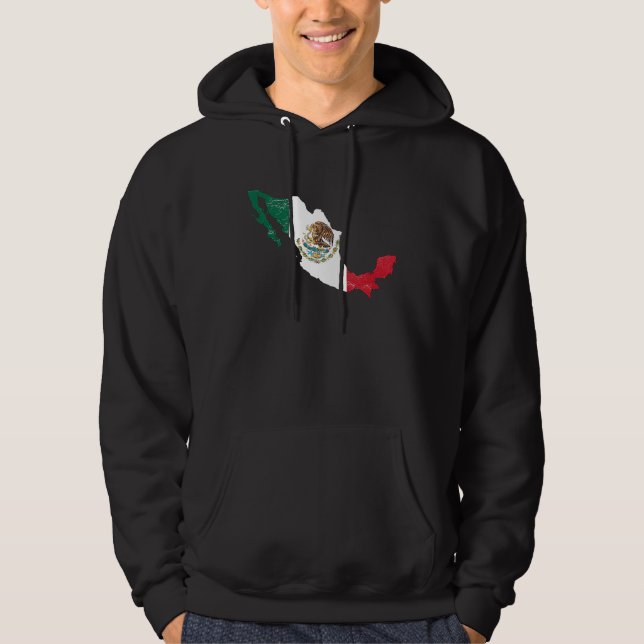 Sudadera Mexico flag with Mexican map distressed (Anverso)