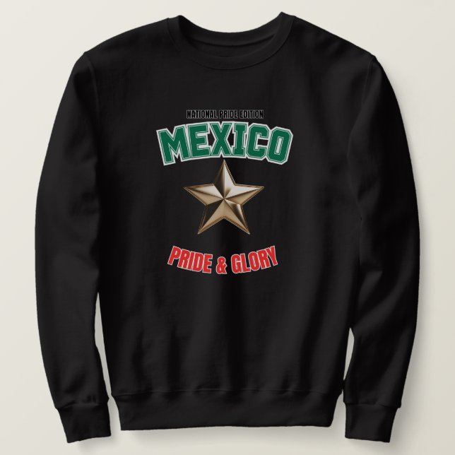 Sudadera Mexico National Pride Men's Basic Sweatshirt (Anverso del diseño)
