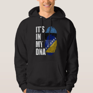 Sudadera Mezcla de bosnio y estonio ADN Bandera Herencia