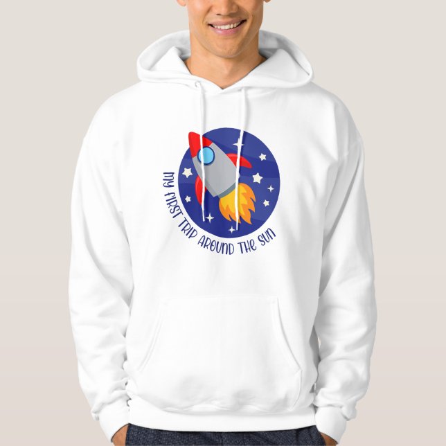 Sudadera Mi 1er Viaje Alrededor Del Sol Cohete 1er Cumpleañ (Anverso)