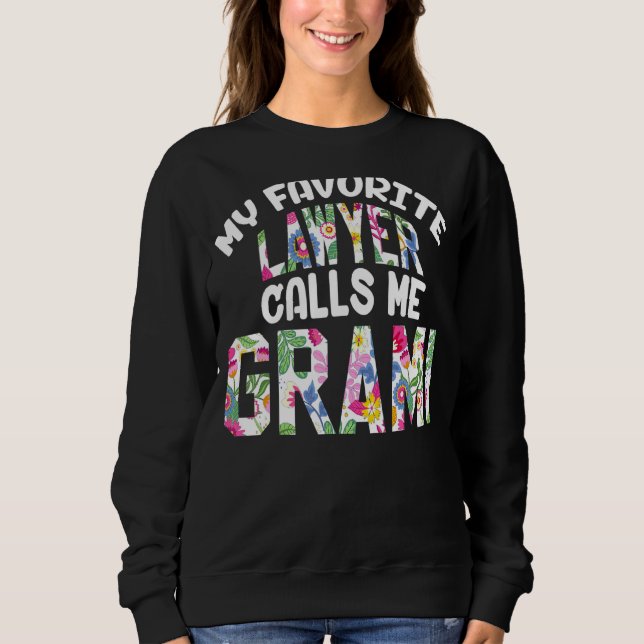 Sudadera Mi abogada favorita me llama "Abuela Orgullosa Gra (Anverso)