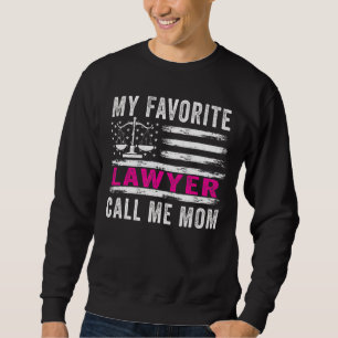Sudadera Mi abogada favorita me llama mamá usa bandera de m