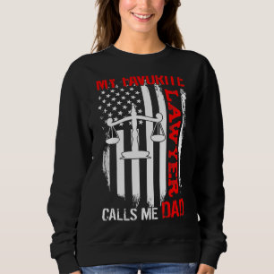Sudadera Mi abogada favorita me llama papá e usa bandera de