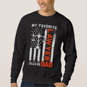 Sudadera Mi abogada favorita me llama papá e usa bandera de