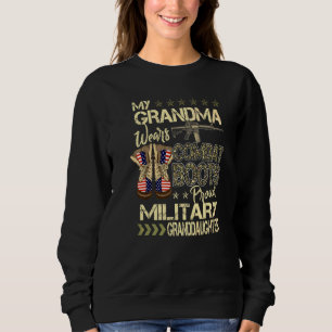Sudadera Mi abuela usa botas de combate Orgullosa militar a