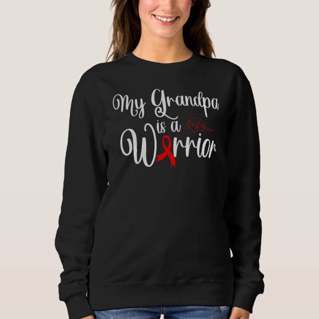 Sudadera Mi Abuelo Es Un Cinta Roja Guerrera Que Awarenes (Anverso)